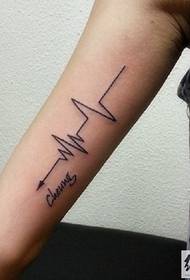 Chotupitsa Chithunzithunzi cha ECG Tattoo