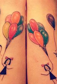 I-Multicolored Ice Small Balloon Arm tattoo