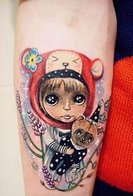 Cartoon Tattoo auf dem Arm