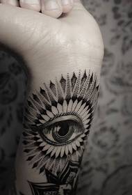 tatuaggio dell'occhio molto personale sul braccio