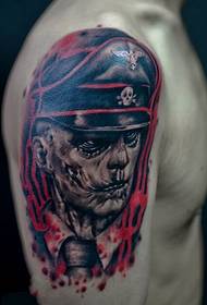 зомби нацистік доминантты қолтық татуировкасы