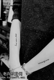 modello di tatuaggio inglese braccio