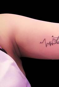 beautiful beautiful arm English letter tattoo