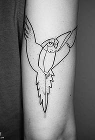 рисунок татуировки попугай на руке