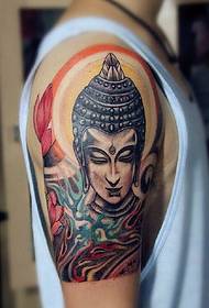bra Buda tatoo modèl tèt