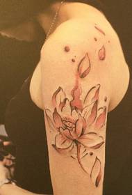 Kvinnelig armfarge Lotus Tattoo Pattern