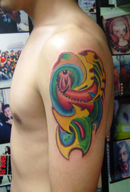 arm 3D zware kleuren tattoo patroon