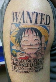 Namijin Namiji yana yawo a kan hanyar da ake so Tsarin Tattoo