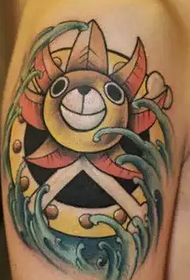 Tattoo ya Sun Sun Thief King Luffy's Sun