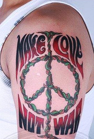 braccio classico simbolo anti-guerra modello tatuaggio inglese