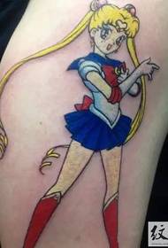 Tatuaje clásico de dibujos animados Sailor Moon