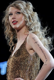 Tyler Swift Arm Letter -tatuointi