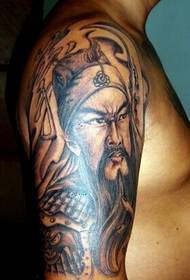 vyro dailios rankos „Guan Gong“ tatuiruotė