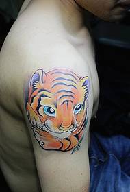 färg tecknad liten tiger 崽 tatuering