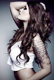 mode meisje arm brief tattoo patroon