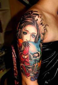 Personality and Beauty on the big arm 19137 - Recently very hot Malaysian beauty tattoo artist