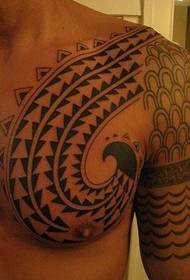 전통 숄 하와이 문신