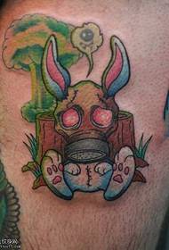 Barevný králík tetování vzor