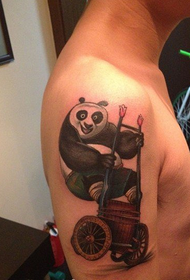 boys arm Kung Fu Panda tattoo pattern