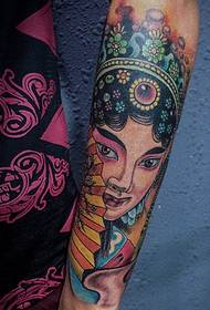 tatuagem tradicional velha braço bela flor