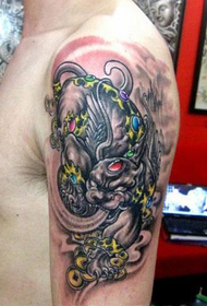 招财神兽貔貅纹身图案
