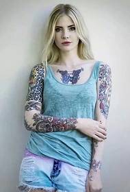 kev zoo nkauj ob chav paj caj npab tattoo txawv Daquan