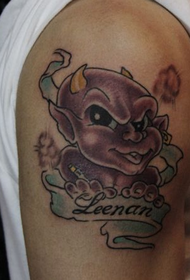 Gonosz európai és amerikai kis ördög tetoválás minta