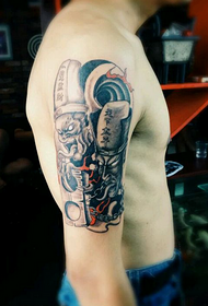 arm horror black and white impermanence tattoo