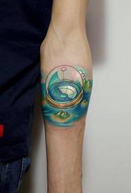 relvade ilus One Piece Anime Compass Tattoo Pilt