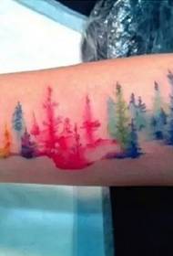 bright splash ink watercolor tattoo pattern