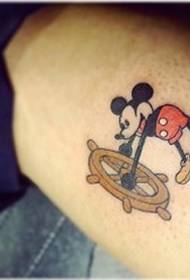 Modello di tatuaggio di Topolino Kawaii
