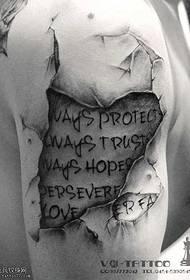 braccio Modello di tatuaggio con marchio marchiato