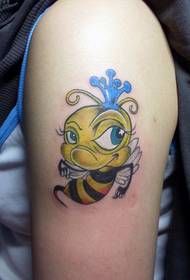 girls arm cute Little bee tattoo