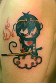 simpatico tatuaggio maschile Sun Wukong con braccio