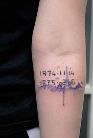 A 70-es évek használják egymás évét és hónapját, hogy kifejezzék a kar tetoválásának szerelmét