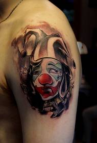 grupa ličnosti na velikoj ruci na uzorku tetovaže klauna