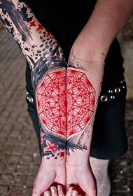 κορίτσι όπλα δημιουργικό μοτίβο τατουάζ