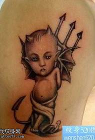 Big Arm Angel Demon Tattoo Pattern