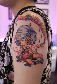paže dívka tetování rukopis vzor