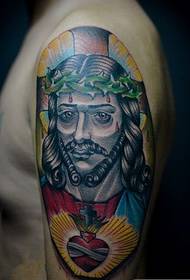 Pàtran tatù air a pheantadh le avatar Big Jesus
