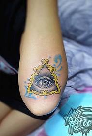 Modello di tatuaggio occhio di Dio colore braccio femminile