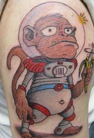patrón de tatuaje de mono personal