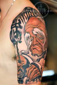 Grote oude man tattoo