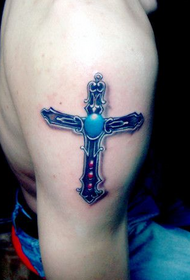 braccio tatuaggio a croce 3D