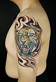 ruoko pamhepo yemukati yeiyo tiger musoro tattoo