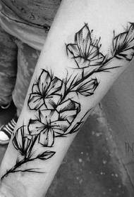 personalitate tatuaj braț stil alb și negru