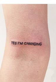 Tatuaggio lettera inglese semplice braccio letterario