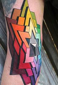 siwen Faarf geometresch Tattooen weisen onvergläichbar