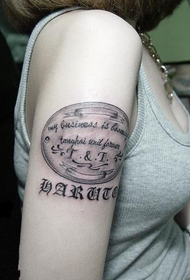 girls arm creative English tattoo