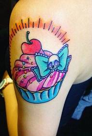 bukton cartoon cake cherry tattoo litrato